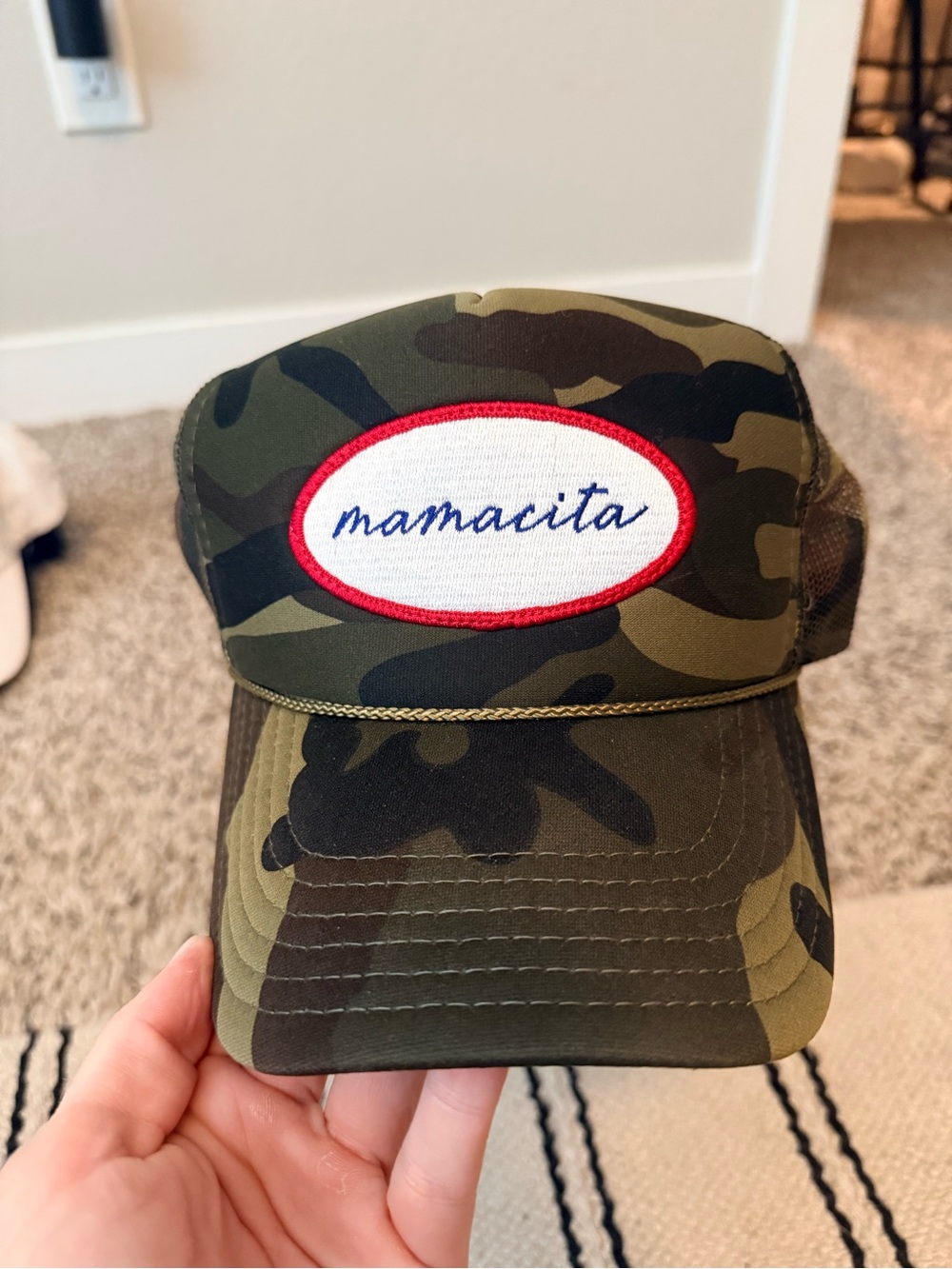 Mamacita Camo Trucker Hat - Green